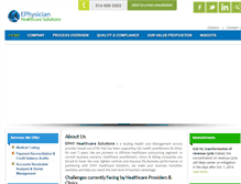 Tablet Screenshot of ephysicianhealthcare.com